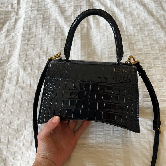 Balenciaga Hourglass Small Crocodile Embossed Leather Bag - Picture 6 of 16